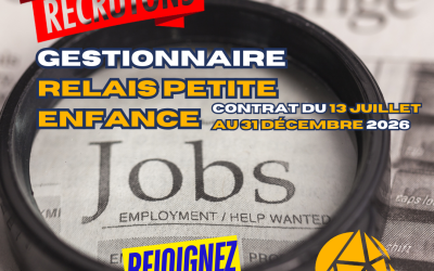 Offre d’emploi : Recherche Gestionnaire Relais Petite Enfance