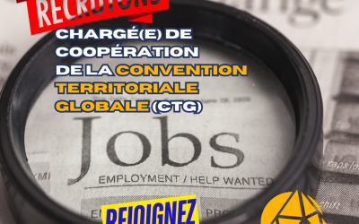 Offre d’emploi: Recherche Chargé(e) de coopération de la Convention Territoriale Globale (CTG)